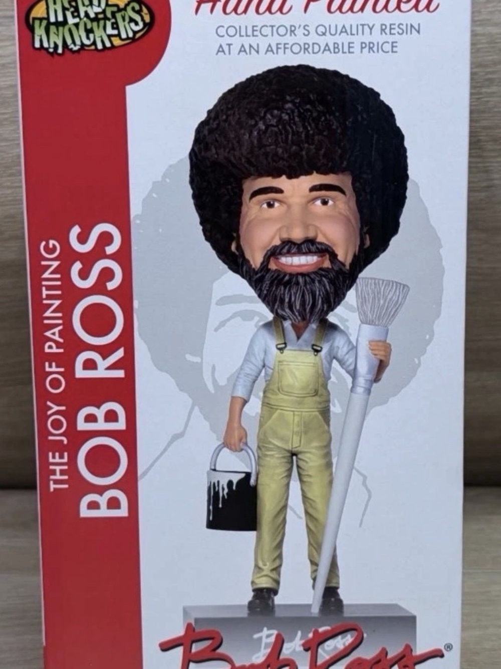NECA Head Knockers Bob Ross The Joy Of Painting Hand Painted